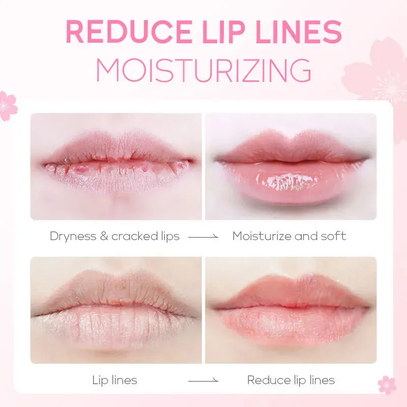 15G﻿ Cherry Blossom Lip Serum Mask Peeling Repair Makeup Moisturizing Lip Balm Nourishing Cosmetics Moisturizing Beauty Care