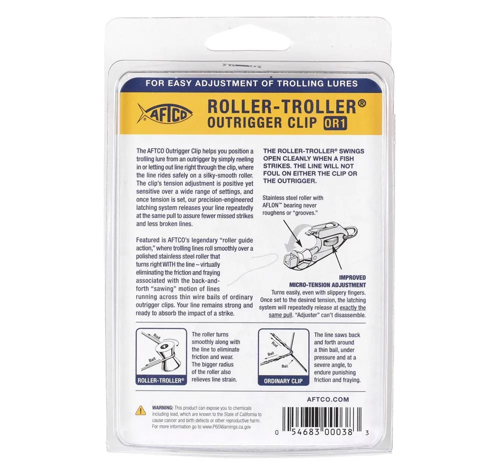 AFTCO Roller Troller Outrigger Clips OR1