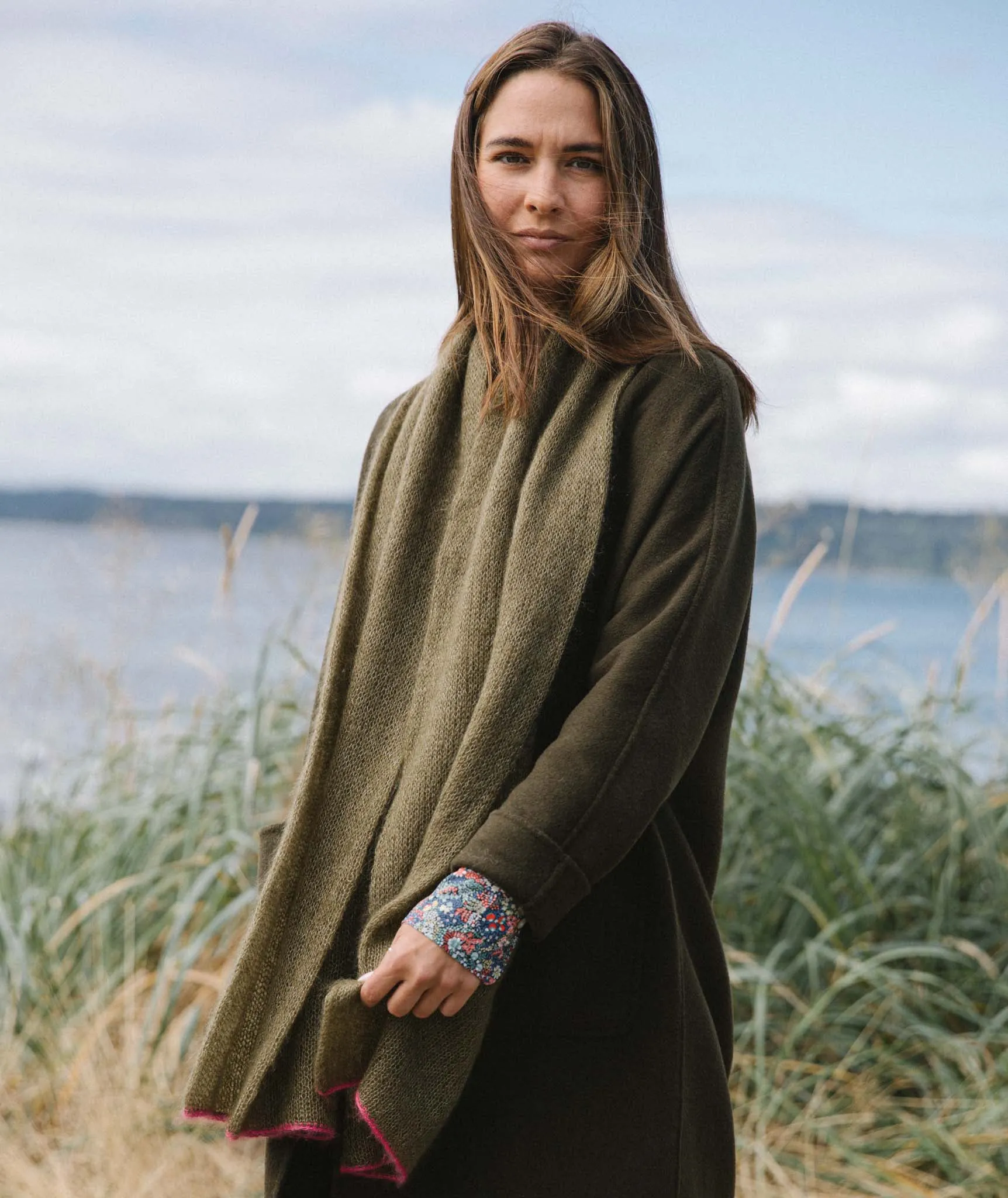Alexandra's Airplane Scarf: Color-Tipped Version Using Isager Silk Mohair