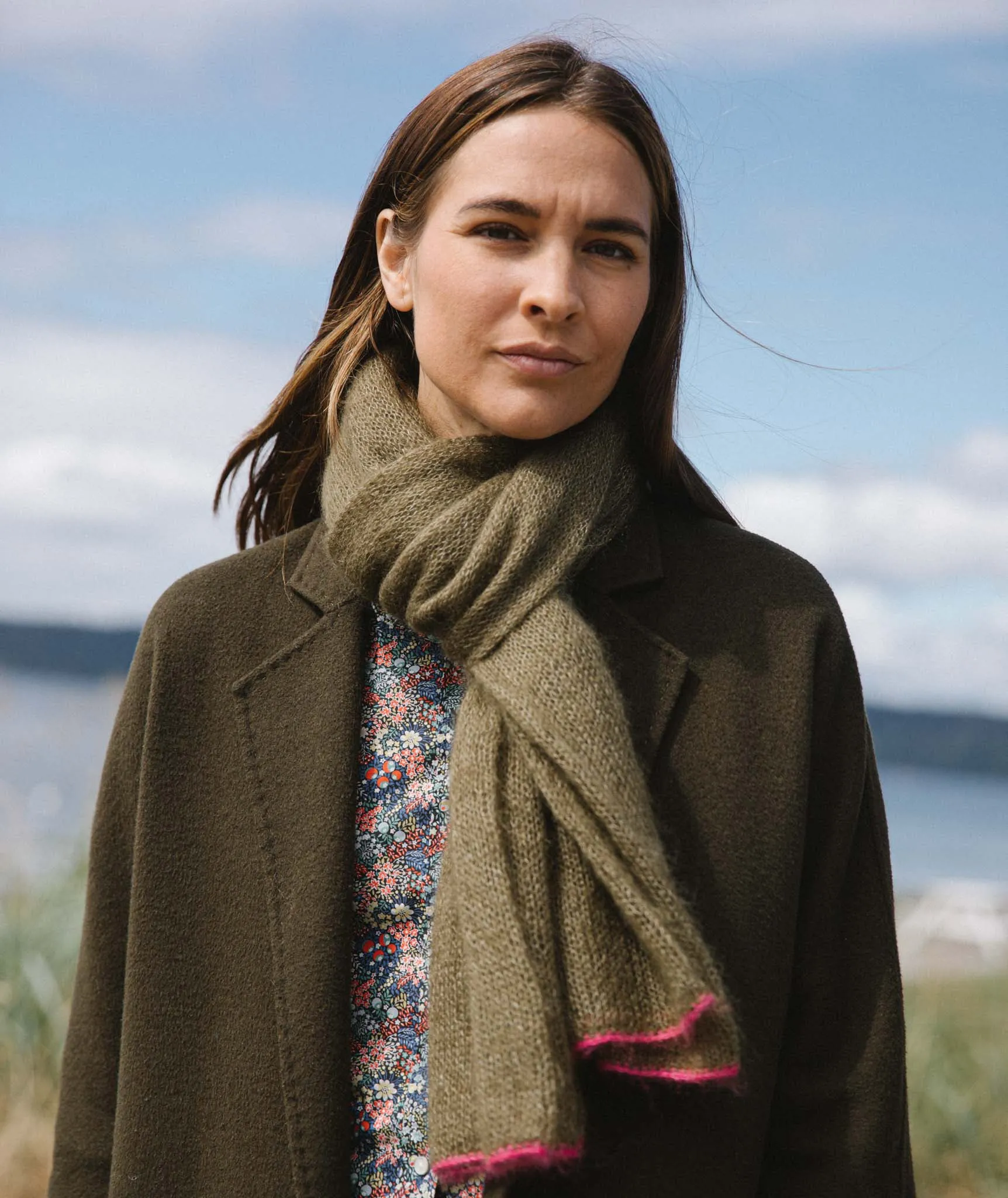 Alexandra's Airplane Scarf: Color-Tipped Version Using Isager Silk Mohair