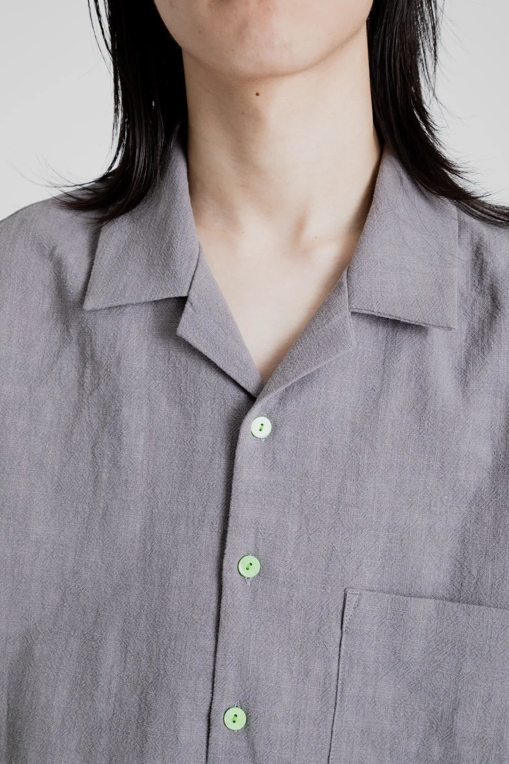 Aloha Shirt - Grey Ramie