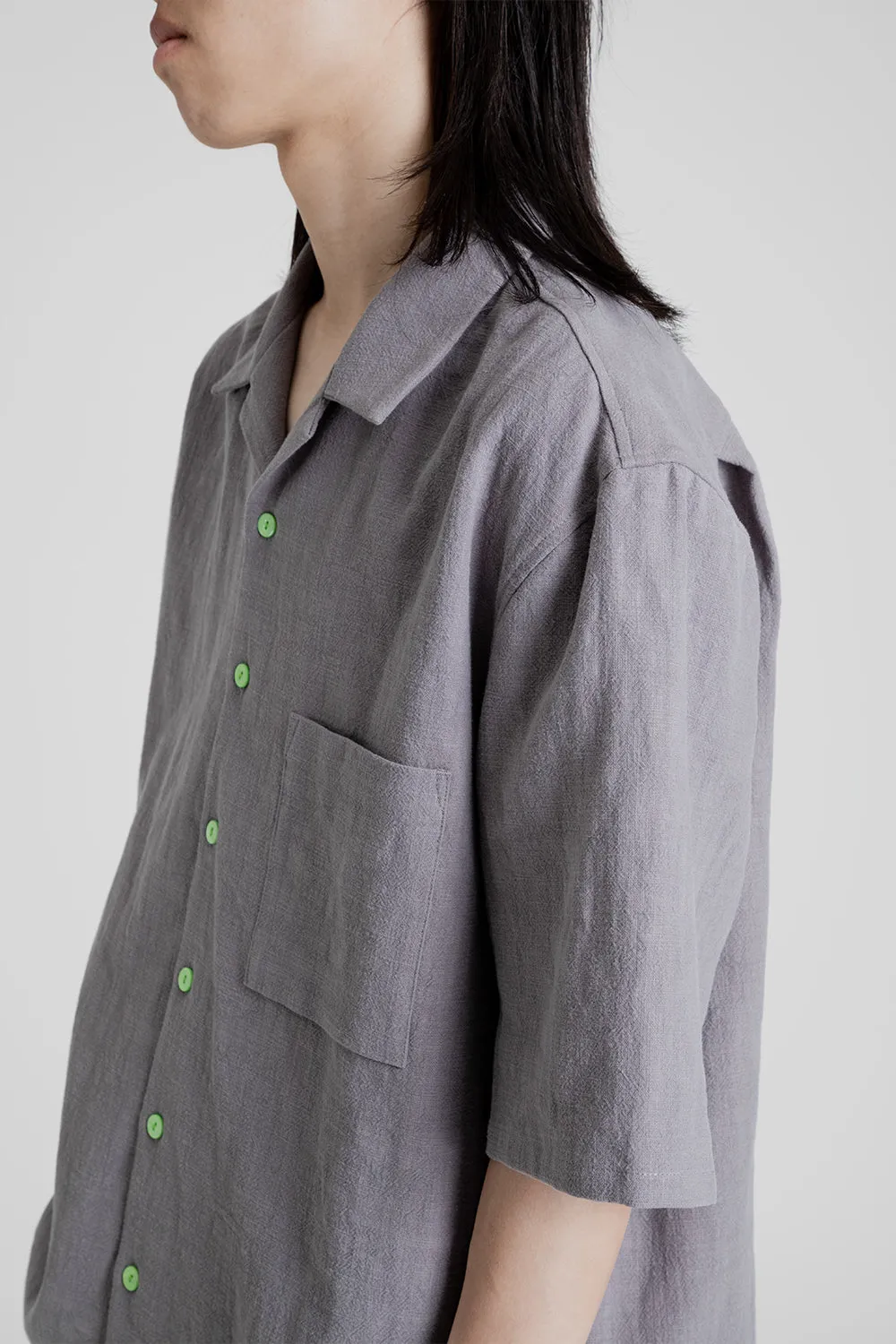 Aloha Shirt - Grey Ramie