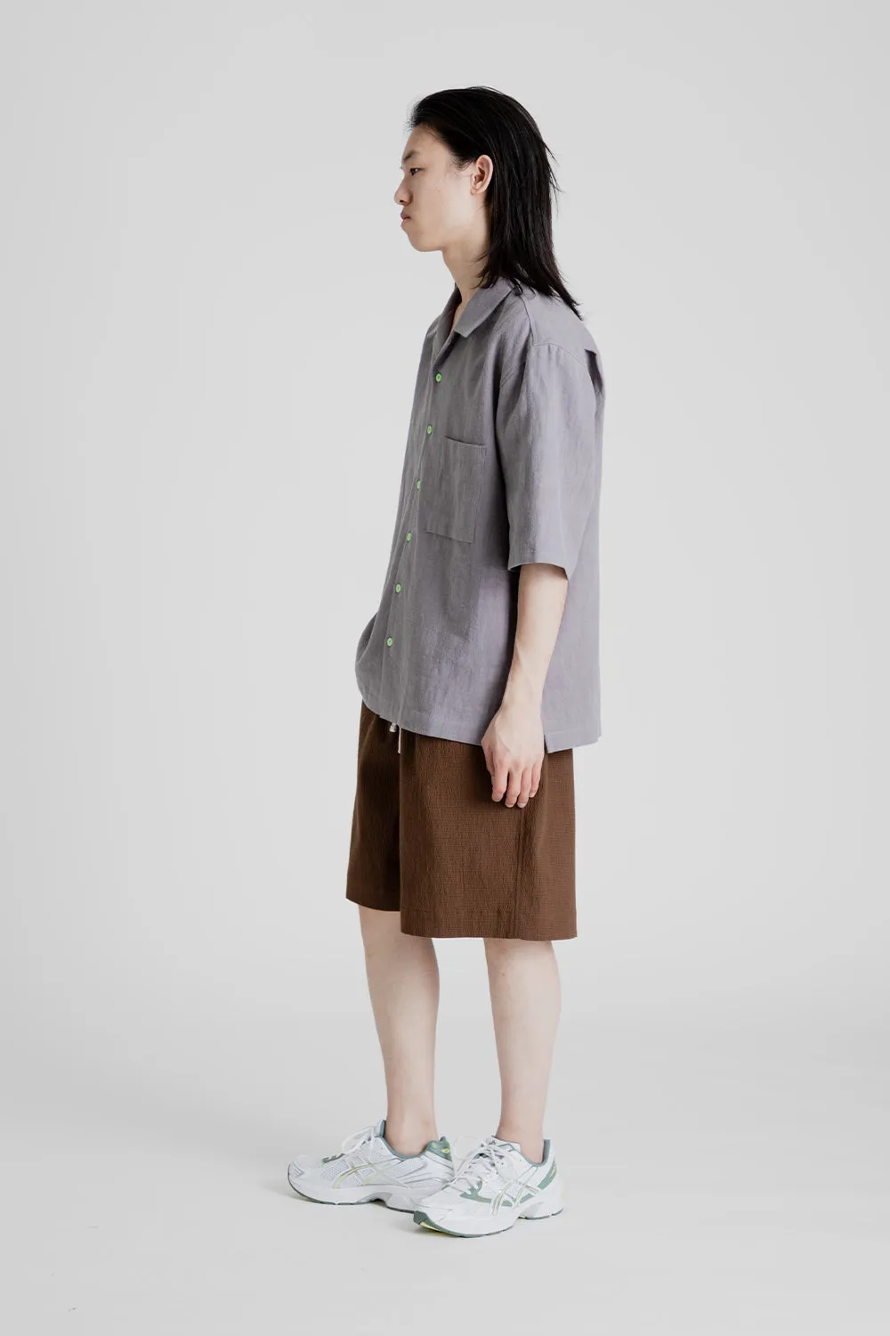 Aloha Shirt - Grey Ramie