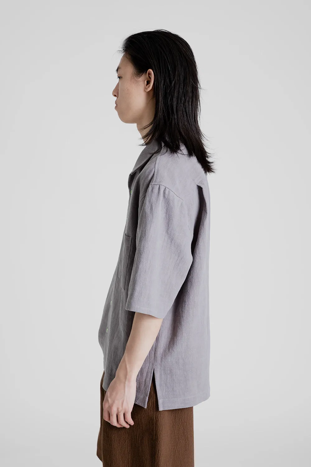 Aloha Shirt - Grey Ramie