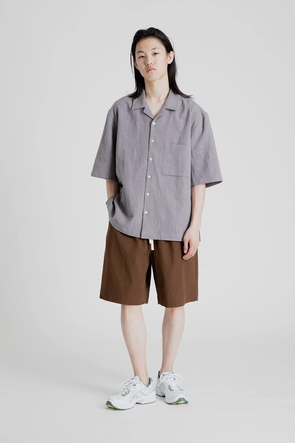 Aloha Shirt - Grey Ramie