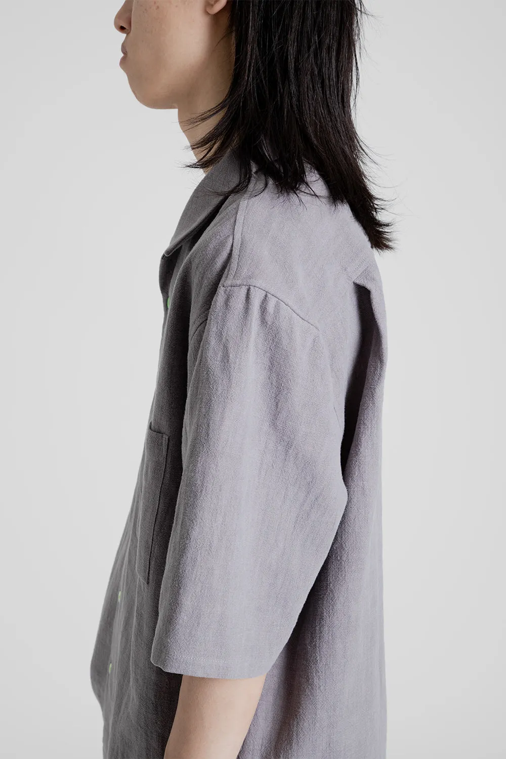 Aloha Shirt - Grey Ramie