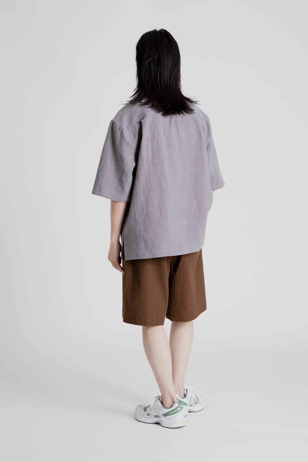 Aloha Shirt - Grey Ramie