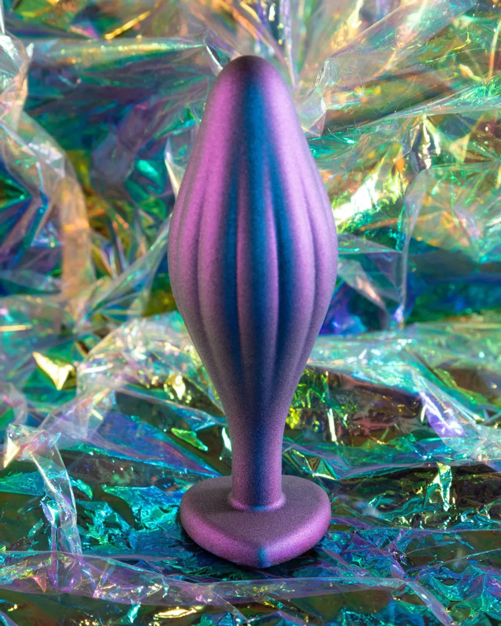 Anal Adventures Matrix Wavy Bling Plug - Sapphire