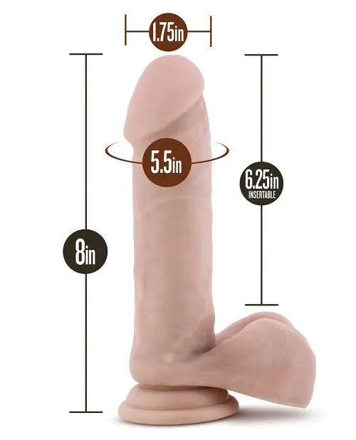 Au Naturel Sensa Feel Dildo with Suction Cup - 8in