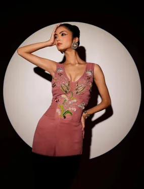 Blush elegance georgette jumpsuit