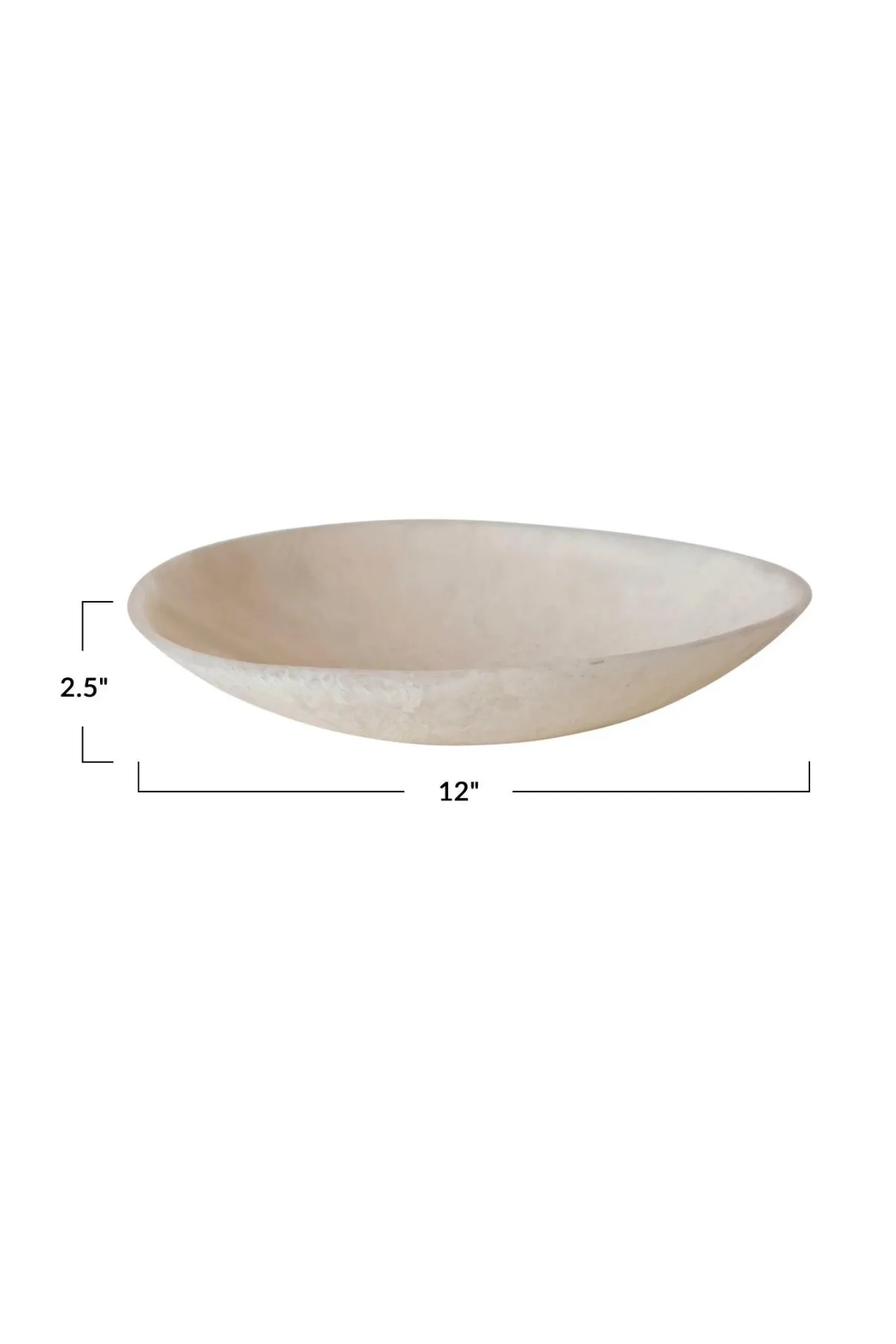 Blush Pink Resin Serving Bowl