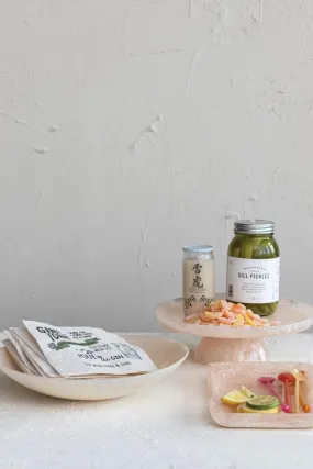 Blush Pink Resin Serving Bowl