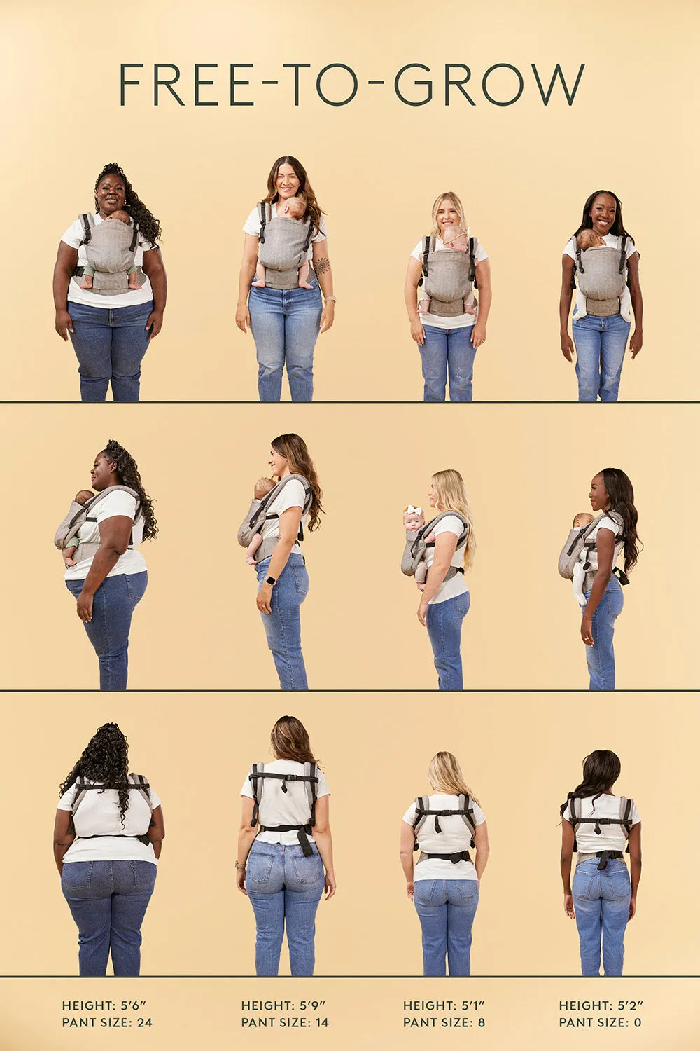 Blush Pink - Seersucker Free-to-Grow Baby Carrier