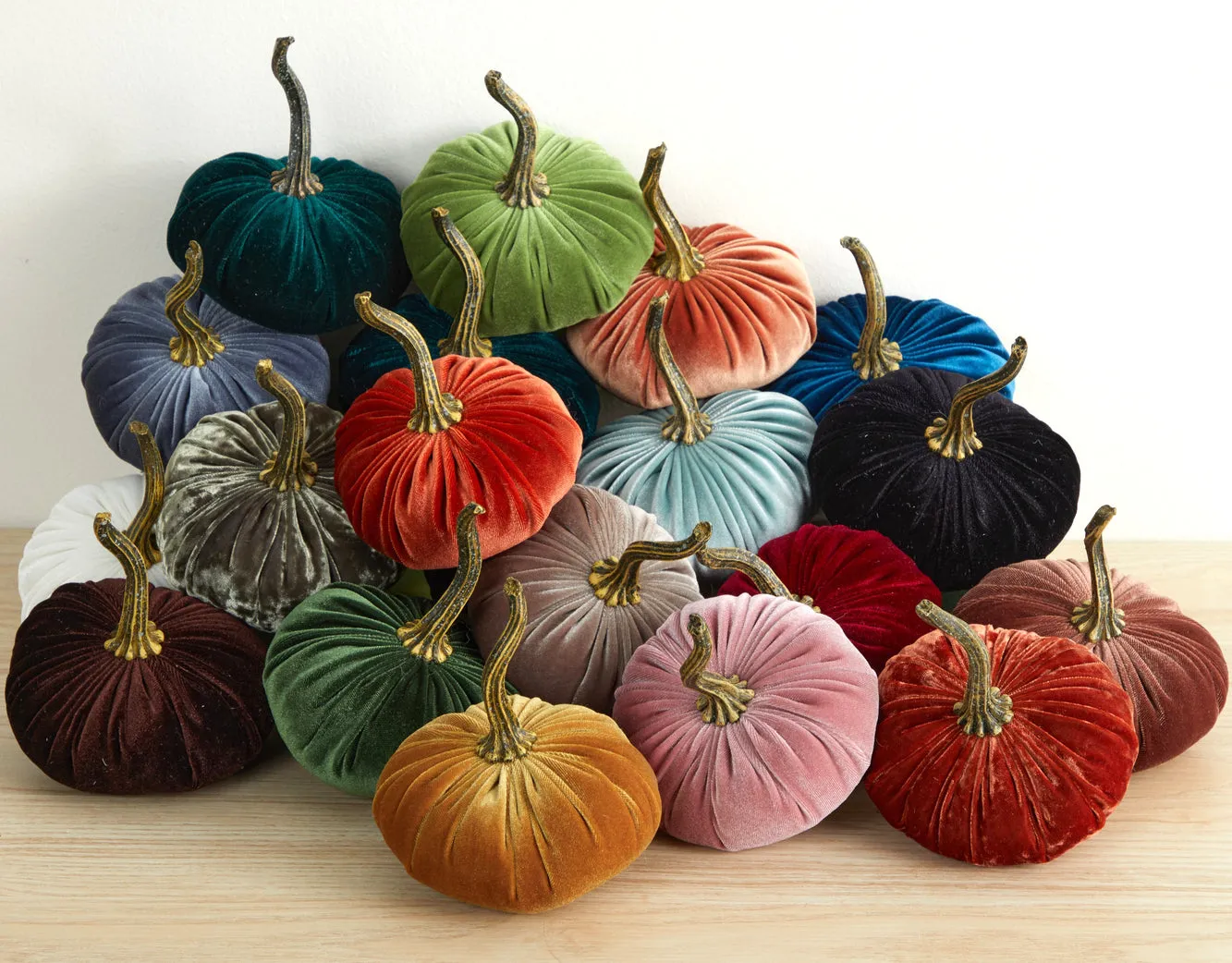 Blush Pink Velvet Pumpkin