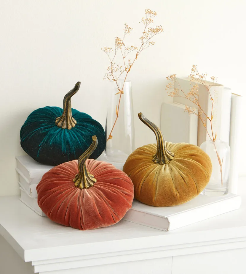 Blush Pink Velvet Pumpkin