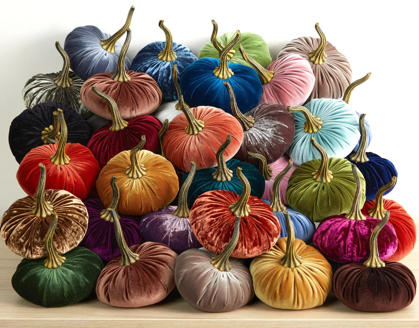 Blush Pink Velvet Pumpkin