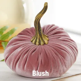 Blush Pink Velvet Pumpkin