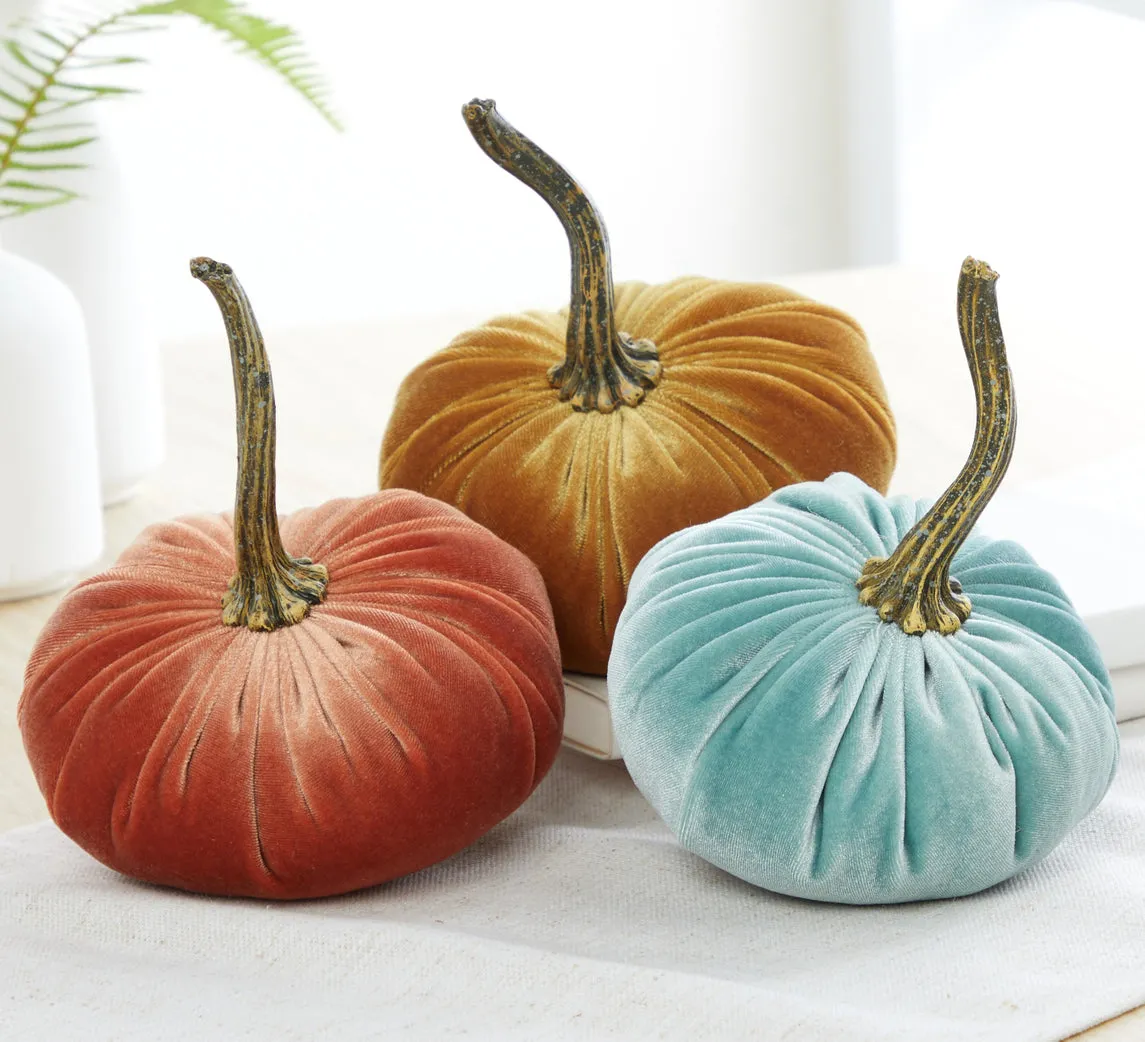 Blush Pink Velvet Pumpkin