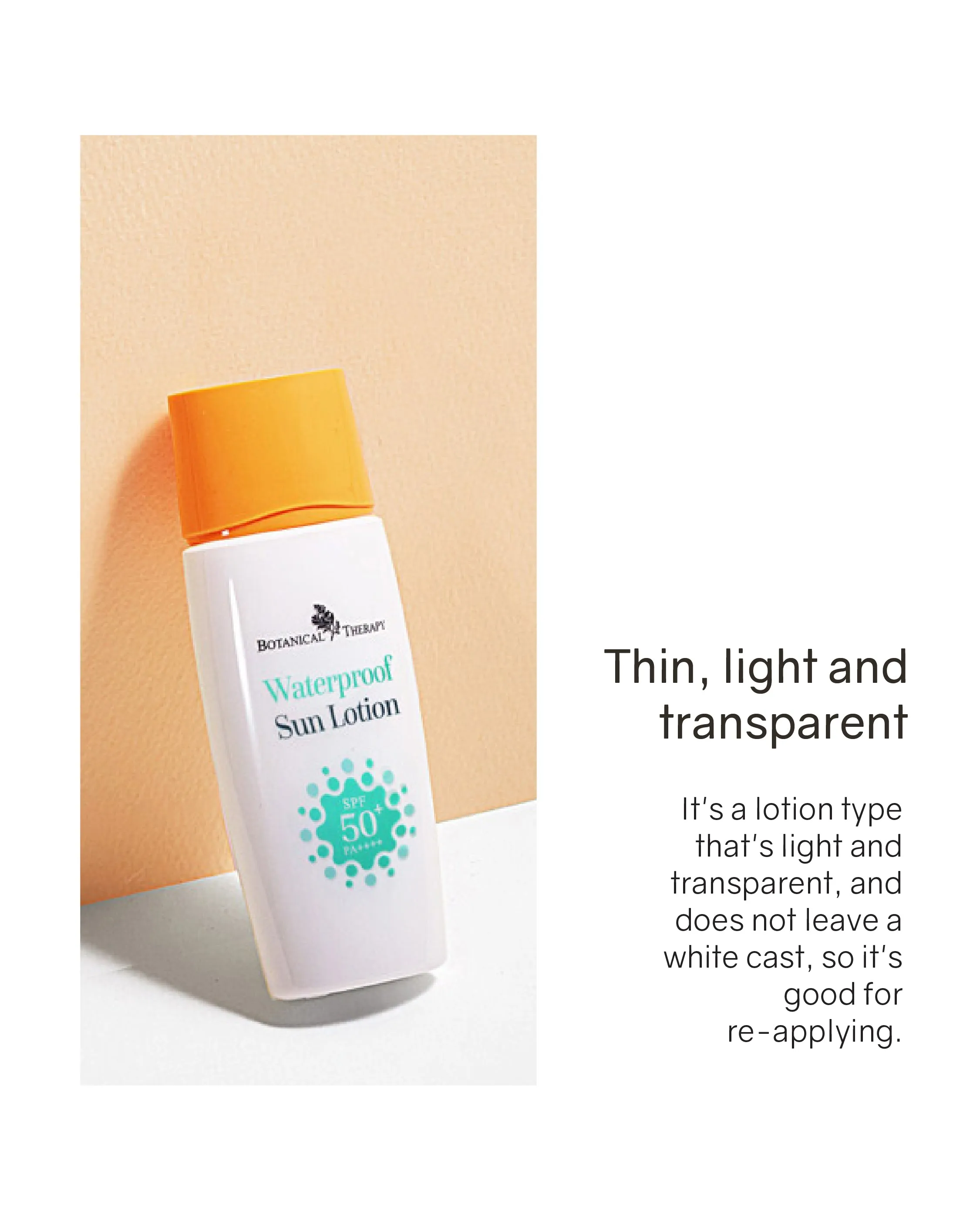Botanical Therapy Waterproof Sun Lotion SPF50 /PA    