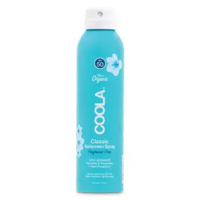Coola Classic Fragrance Free Organic Body Sunscreen Spray- SPF 50