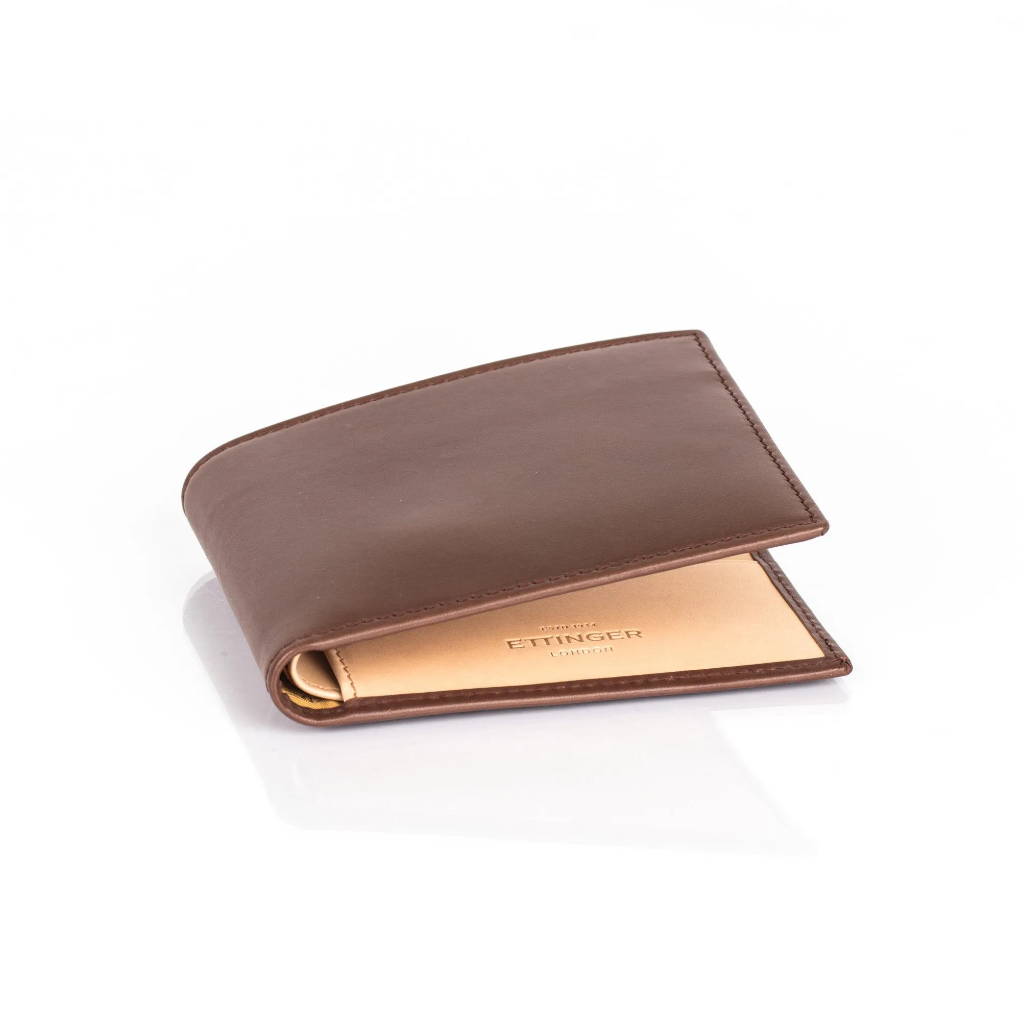 Ettinger Saint Crispin Billfold Leather Wallet with 6 CC Slots