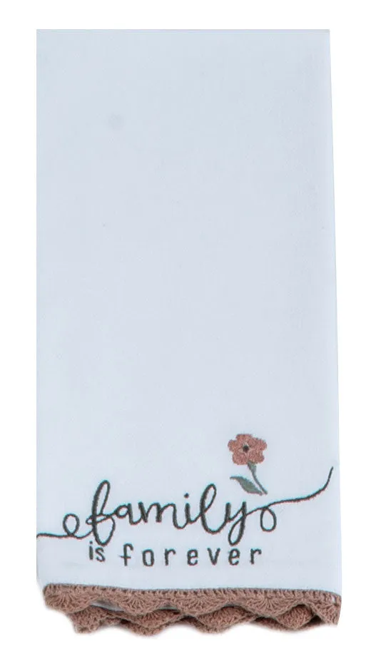 Family Is Forever Embroidered Napkin