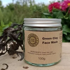 Green Clay Mask, Natural Face Mask, Cleansing Facial Mask