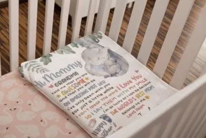 Hi Mommy, Personalized Fleece Blanket