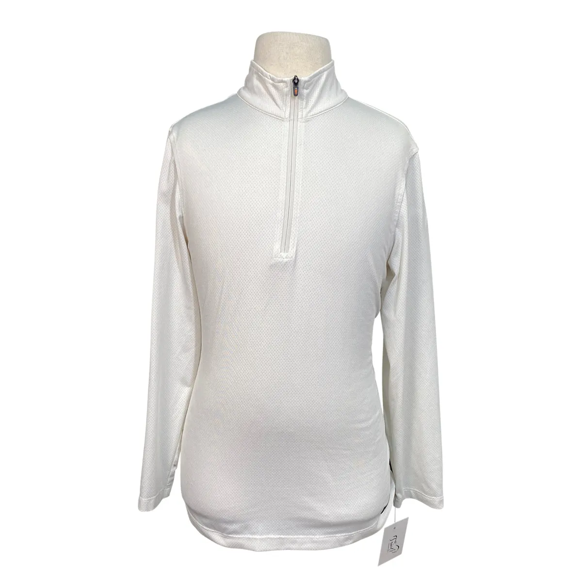 Kerrits 'Aire Ice Fil' Kids Long Sleeve Sun Shirt in White - Children's XL