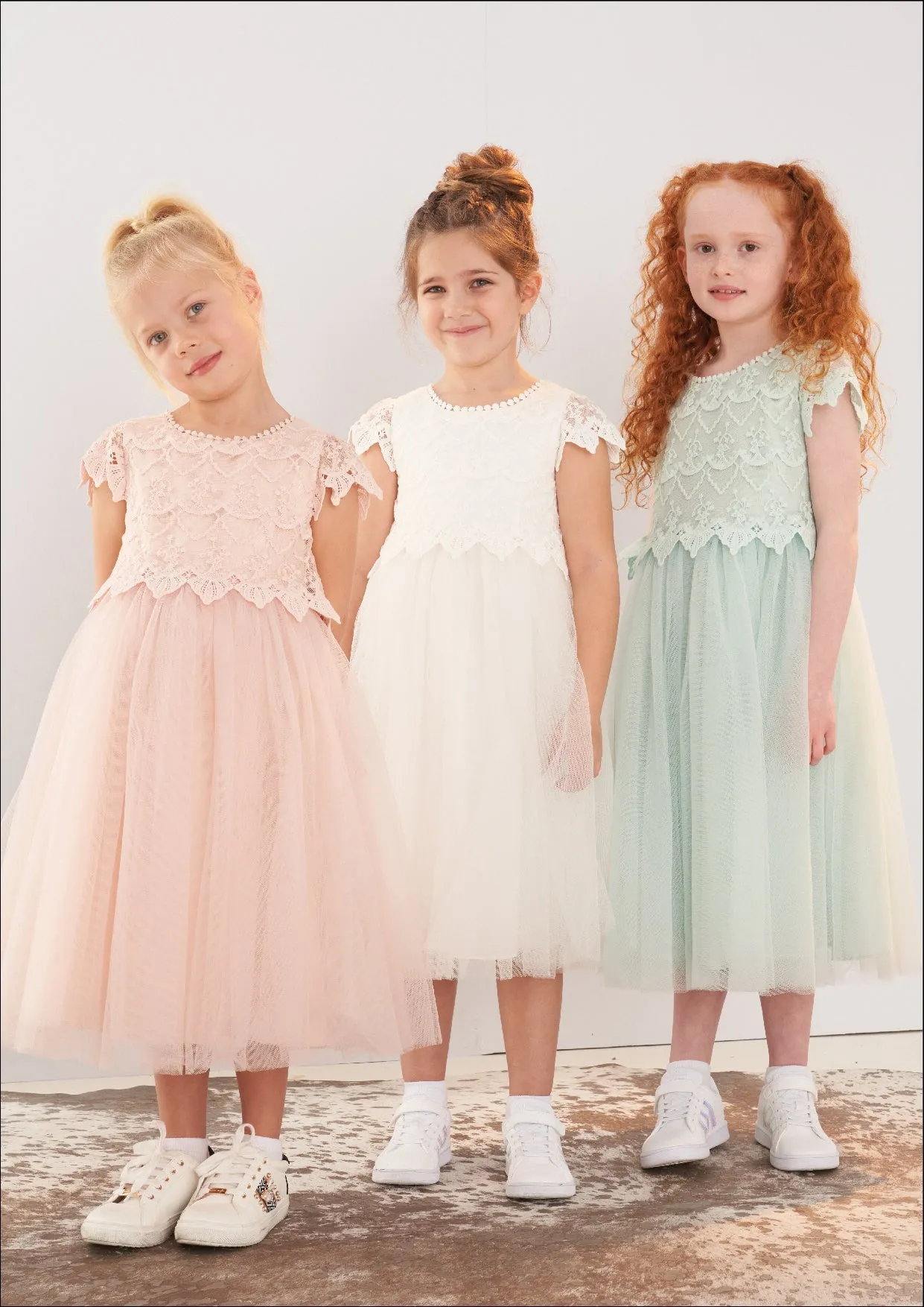 Lucy Lace Blush Bodice Dress