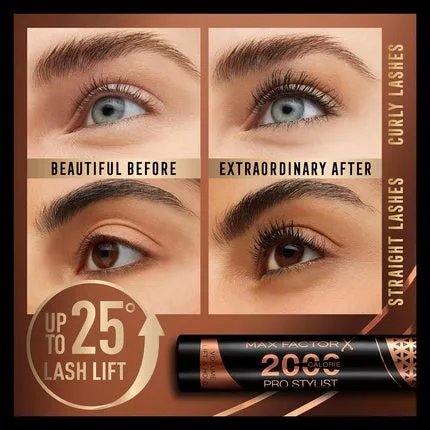 Mascara 2000 Calorie Pro Stylist, black, brown, 9 ml, Max Factor