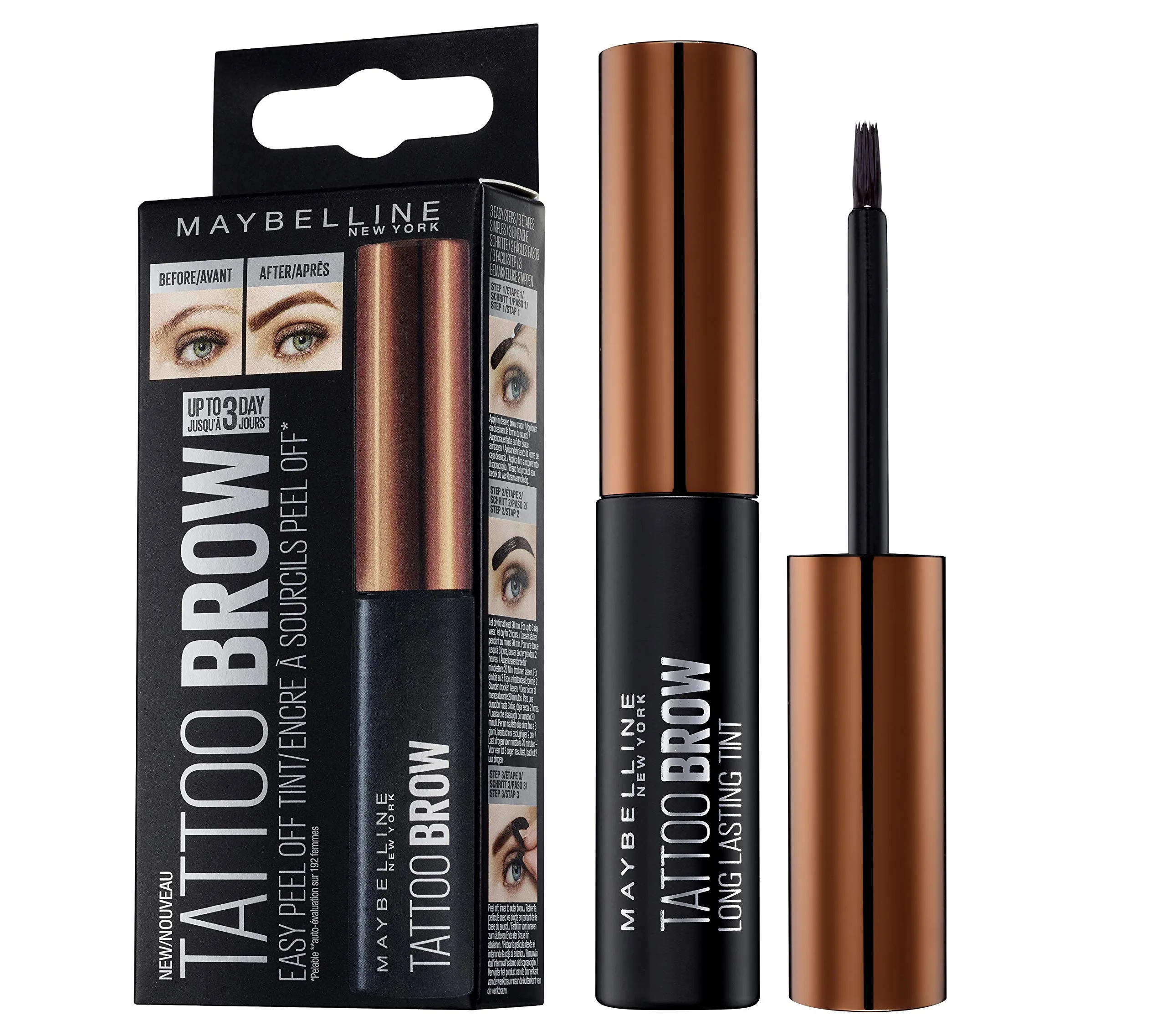 Maybelline New York Brow Tattoo Longlasting Tint, Light Brown, 4.9 ml