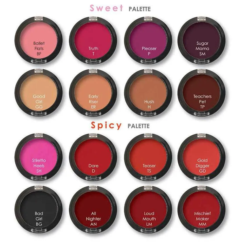 Mehron L.I.P. Cream - Sweet & Spicy Palettes