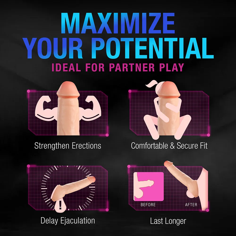 Performance Plus Thrive 2.5 in. Silicone Penis Xtender Beige