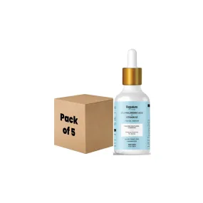 Rejusure 2% Hyaluronic Acid   Vitamin B5 Facial Serum Provides Multi-Level Hydration for Women & Men with Dry & Normal Skin – 30ml (Pack of 5)