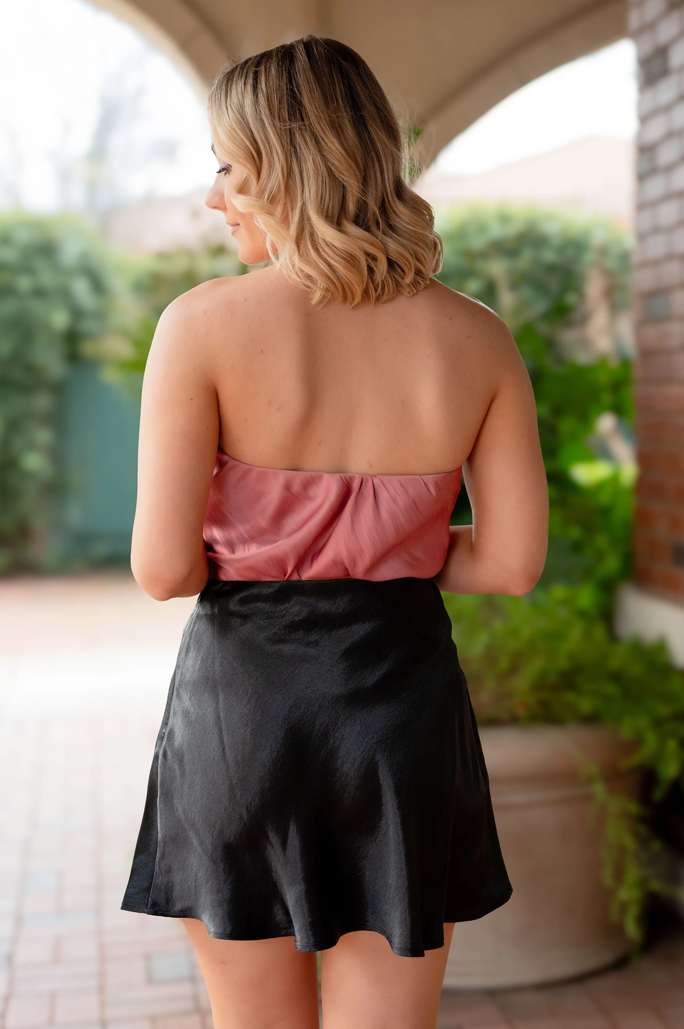 Satin Mermaid Mini Skirt