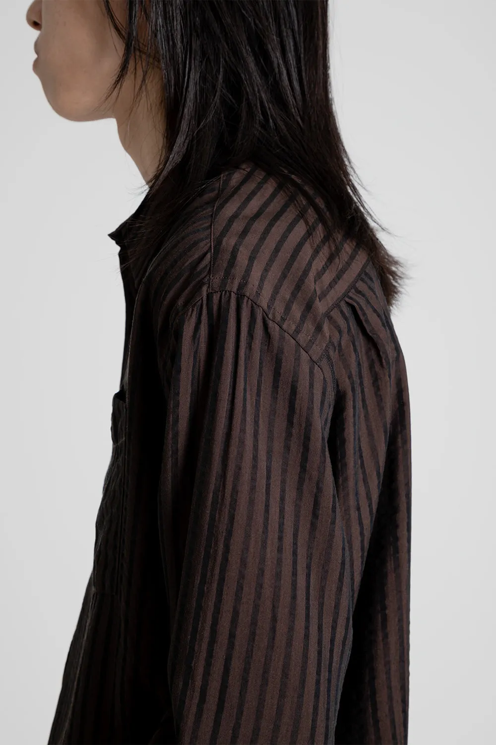 Shirt Non-Binary - Stripe Black and Brown