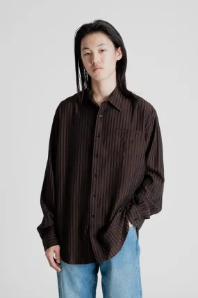Shirt Non-Binary - Stripe Black and Brown