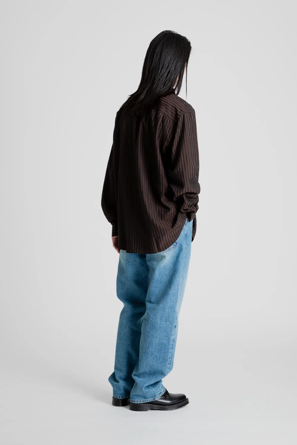 Shirt Non-Binary - Stripe Black and Brown