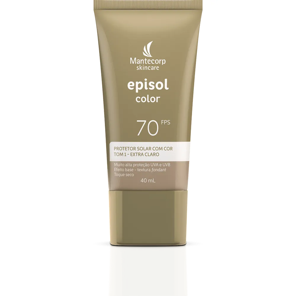 Sunscreen Facial Episol Color Tone 1 Ext Clear F70 40ml - Mantecorp