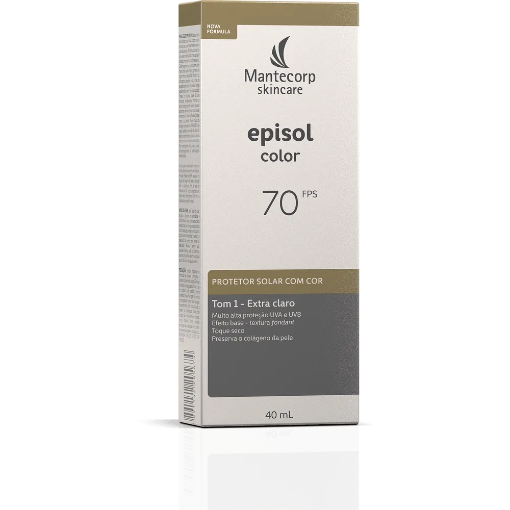 Sunscreen Facial Episol Color Tone 1 Ext Clear F70 40ml - Mantecorp