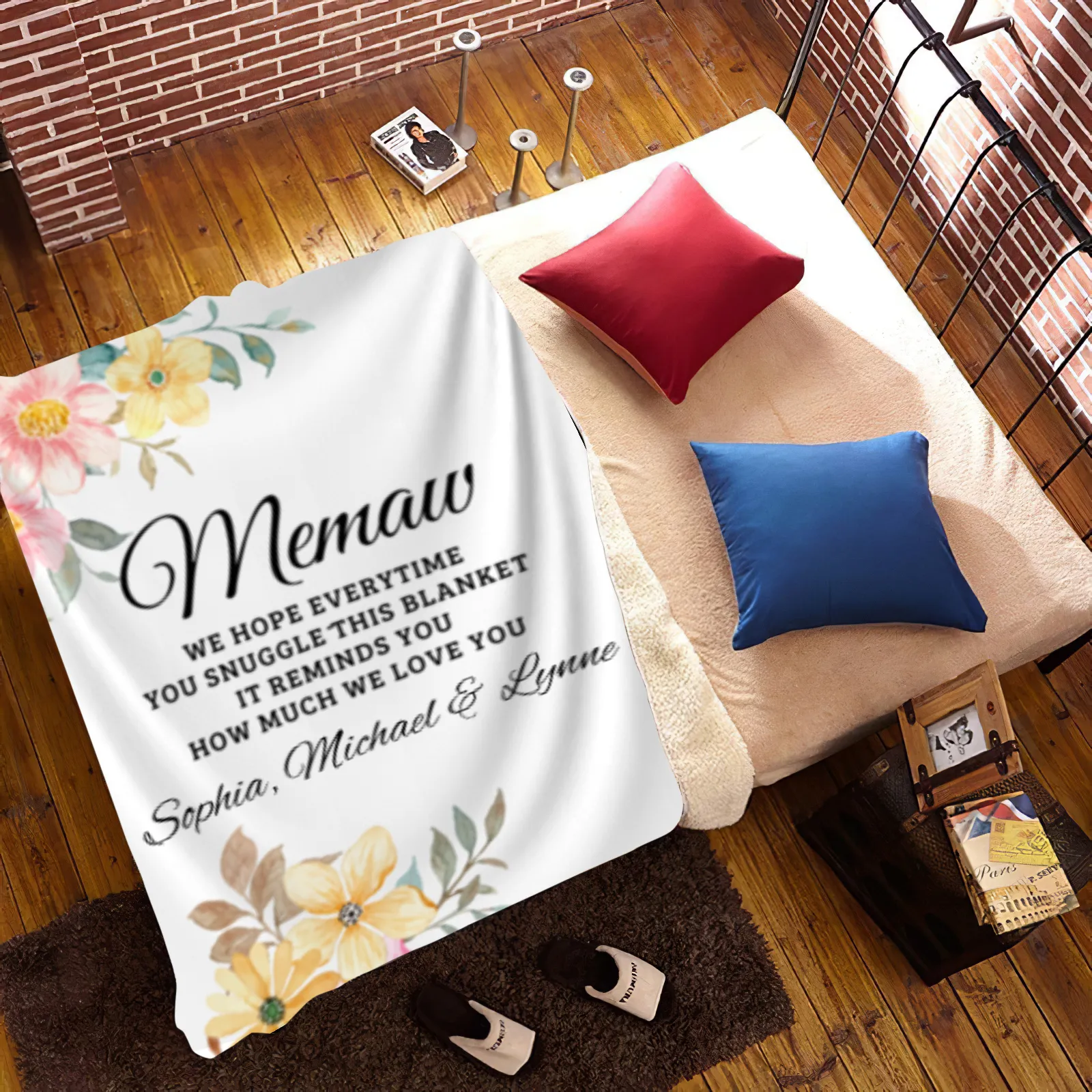 To Memaw, Personalized Fleece Blanket - 60x80