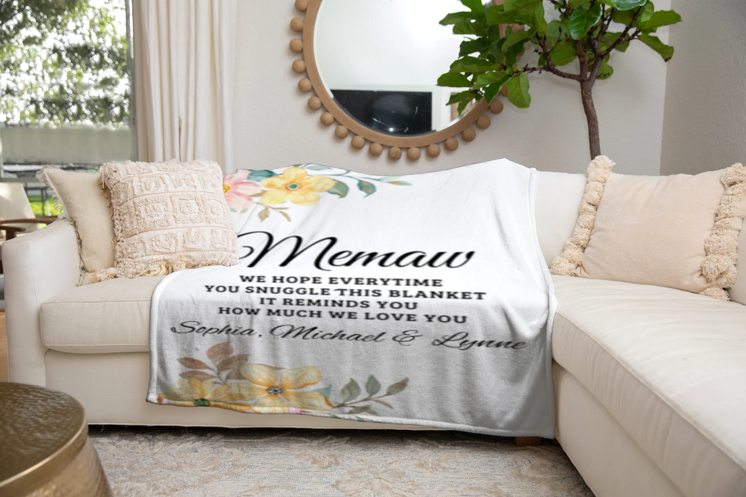 To Memaw, Personalized Fleece Blanket - 60x80