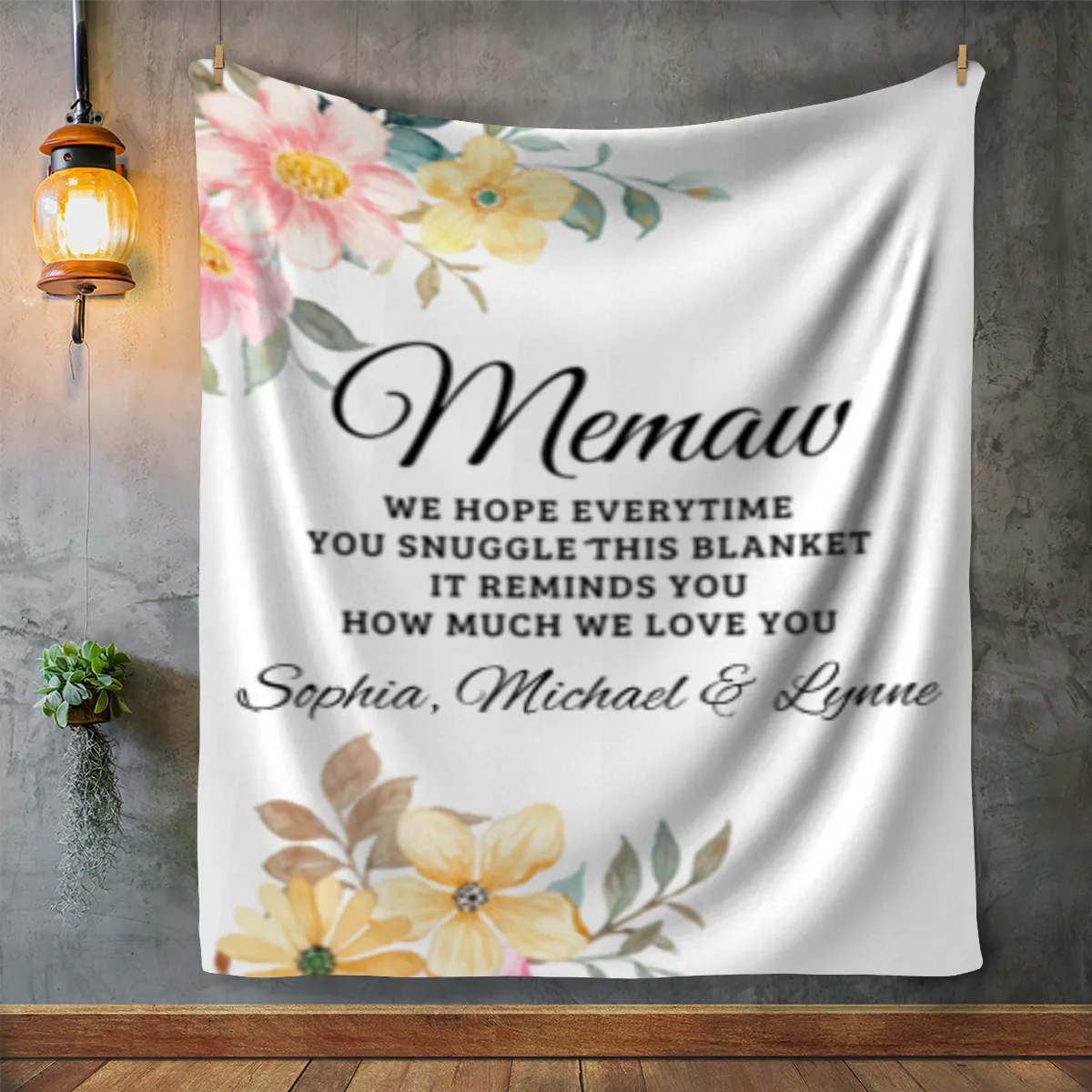 To Memaw, Personalized Fleece Blanket - 60x80