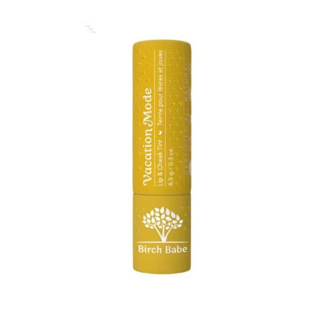 Vacation Mode Lip & Cheek Tint by Birch Babe – Dewy Bronze Shimmer, All-Natural & Safe for Sensitive Skin